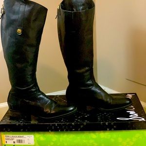 Sam Edelman Penny 2, wideshaft boots, black. Size 8